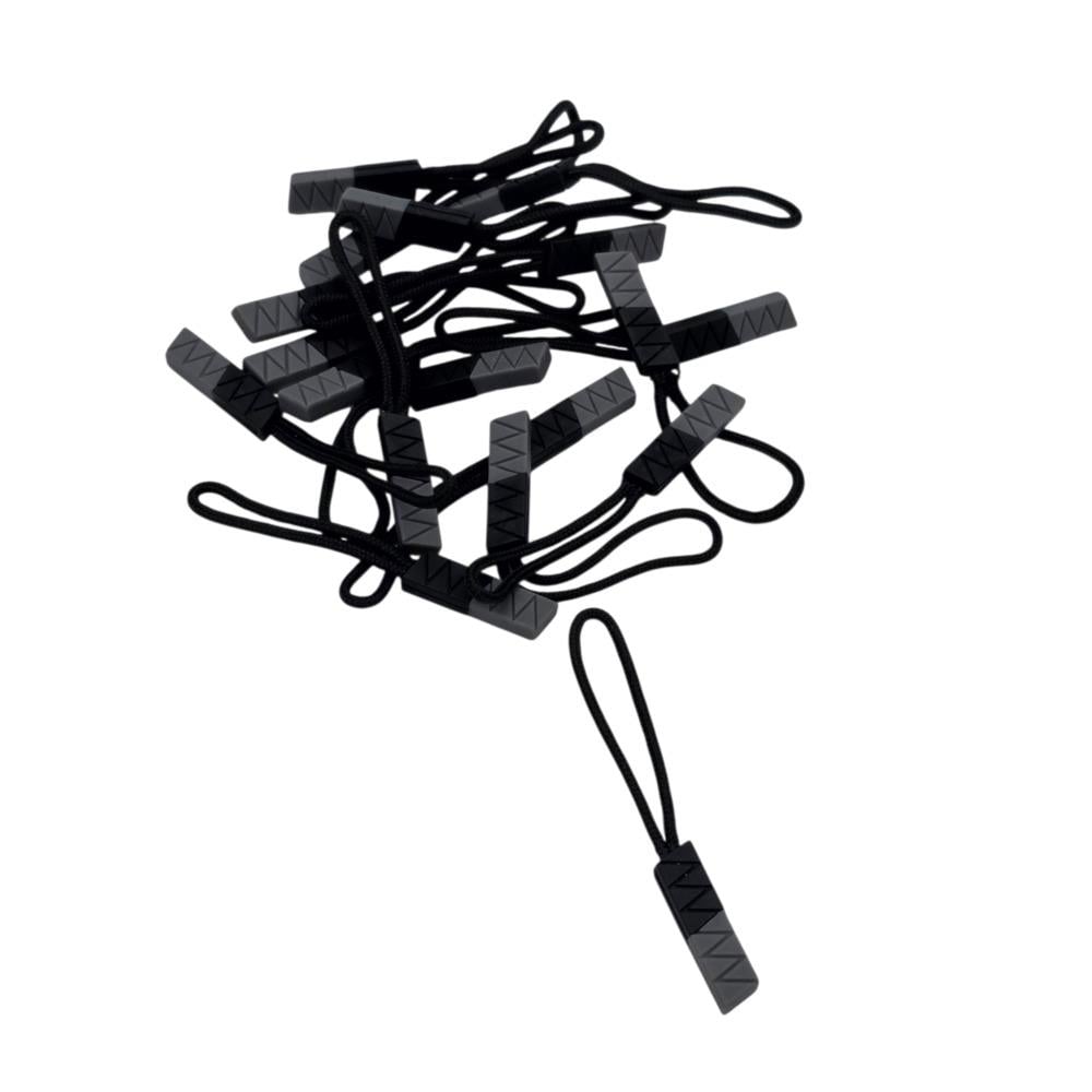 Пуллер для бегунка Чёрный с серым "Зигзаг" New-25