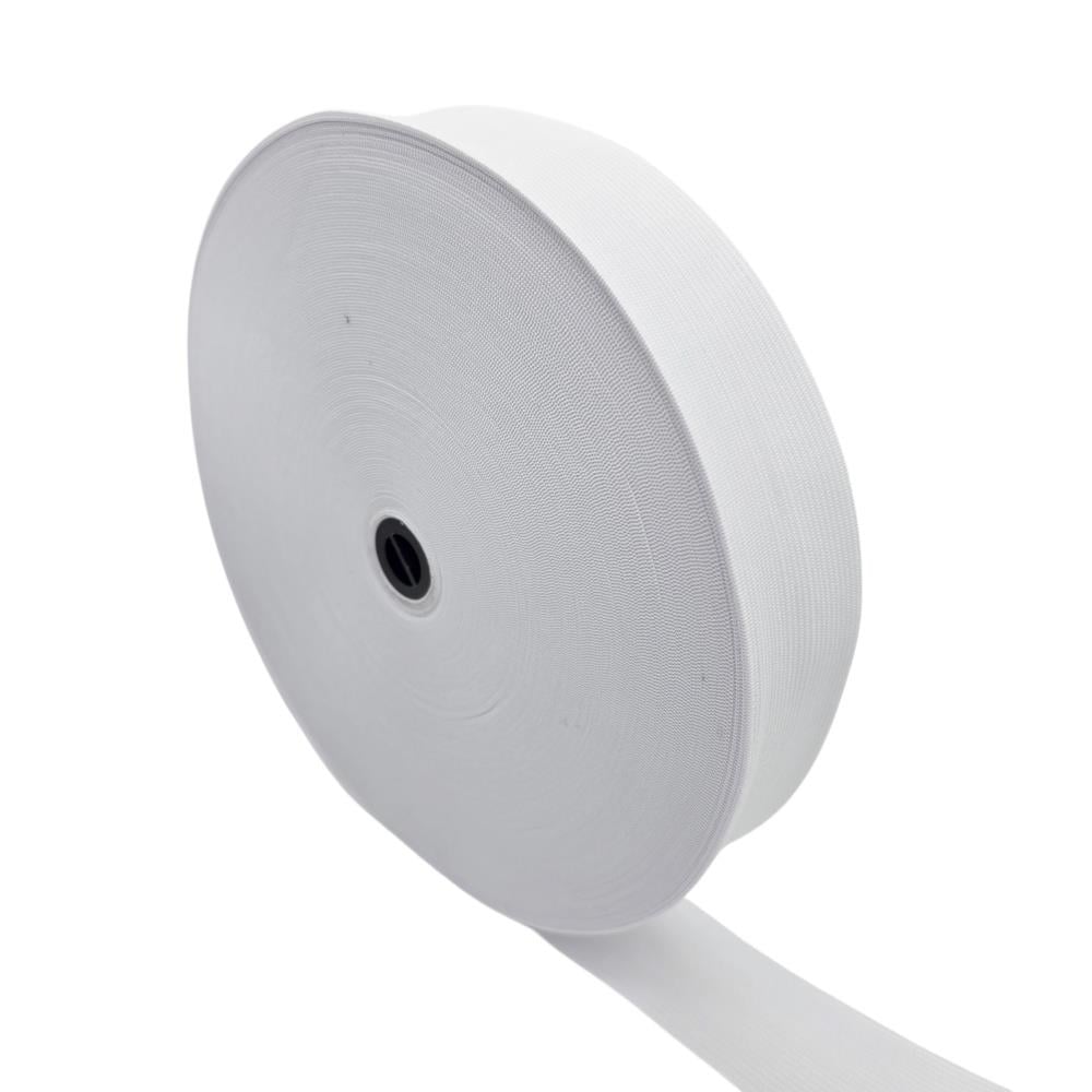 Резинка плоская Белая (40м)