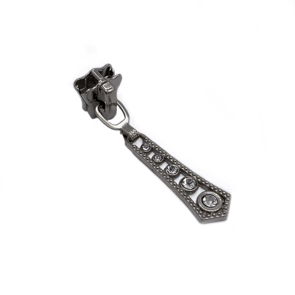 Бегунок для тракторной молнии тип 5 Блэк-никель №005