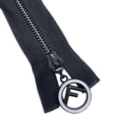 Застібка-блискавка тракторна тип 5 Лак з білою смугою