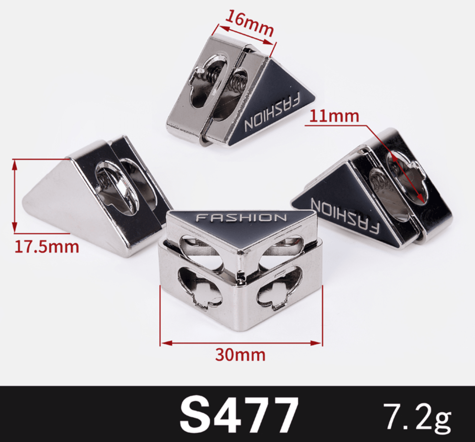 Фиксатор для шнура металлический Никель S477