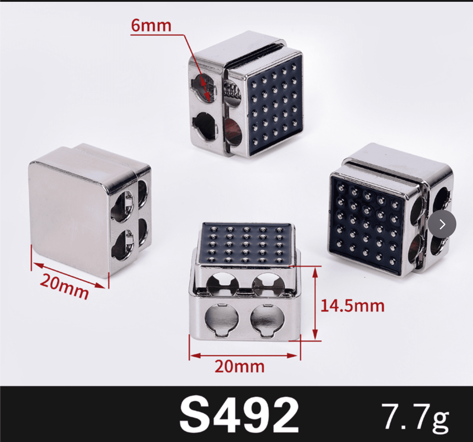 Фиксатор для шнура металлический Никель S492